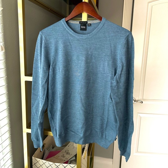 BOSS SLIM-FIT SWEATER IN VIRGIN WOOL - Picture 3 of 4